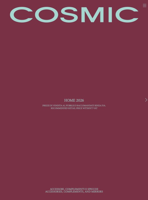 Cosmic - Listino prezzi Home 2026