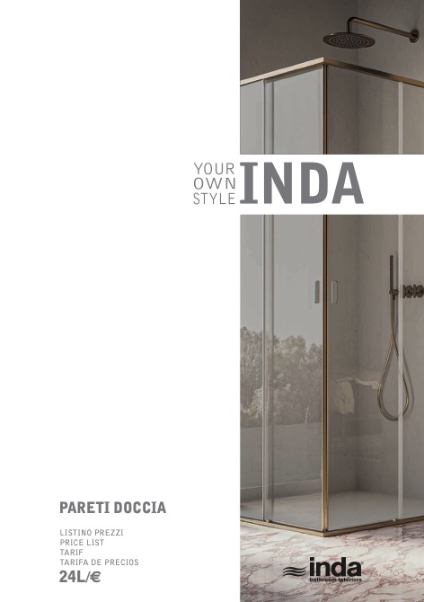 Inda - Liste de prix Pareti doccia 24L