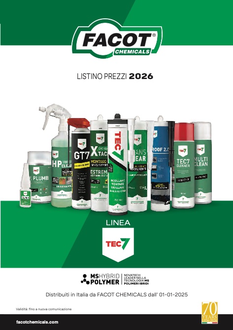 Facot Chemicals - Listino prezzi 2026 - Linea TEC7