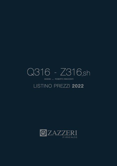 Zazzeri - Price list Q316 - Z316_sh | 2022