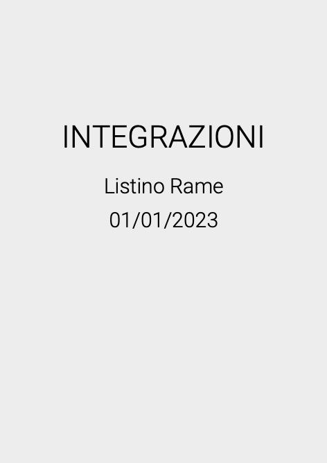 Tecnosystemi - Lista de precios Integrazioni 2022 | Rame