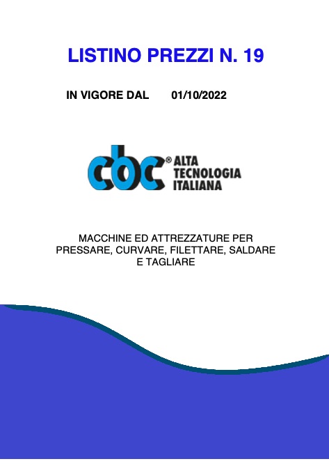 Cbc - Price list N. 19