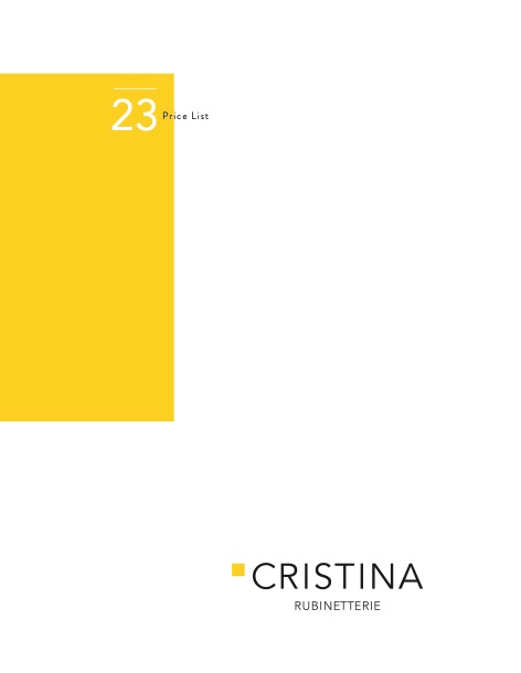 Cristina - Price list 23 | Maggio 2023