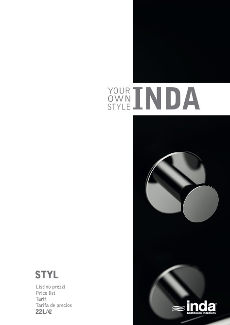 Inda - Listino prezzi Styl