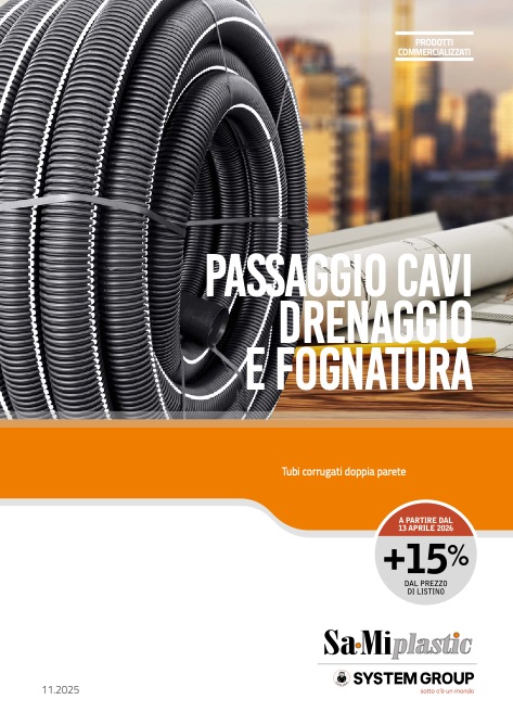 Sa.Mi Plastic - Lista de precios PASSAGGIO CAVI DRENAGGIO E FOGNATURA