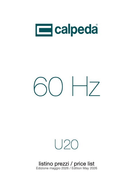 Calpeda - Price list 60Hz U20