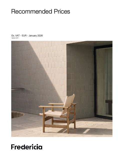 Fredericia - Прайс-лист 2026