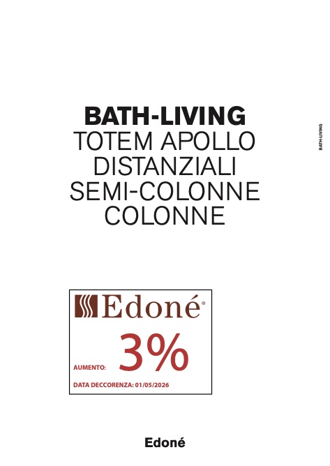Edonè - Price list Bath-Living