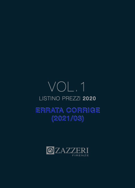 Zazzeri - Lista de precios Errata Corrige (2021/03)