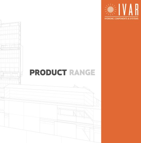 Ivar - Catalogo PRODUCT RANGE
