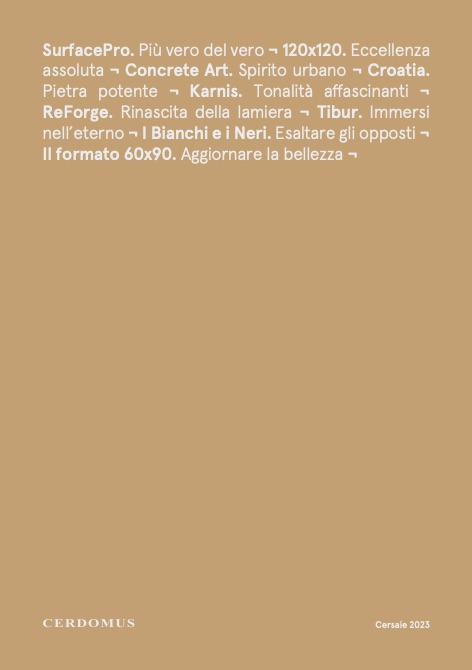 Cerdomus - 目录 Cersaie 2023