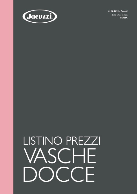 Jacuzzi - Price list Vasche-Docce