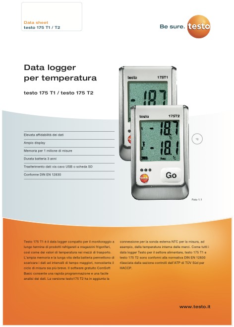Testo - Catalogo Data logger per temperatura