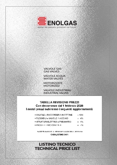 Enolgas Bonomi - Price list 2026