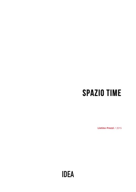 Idea - Lista de precios Spazio Time 2015 (agg.06/2021)