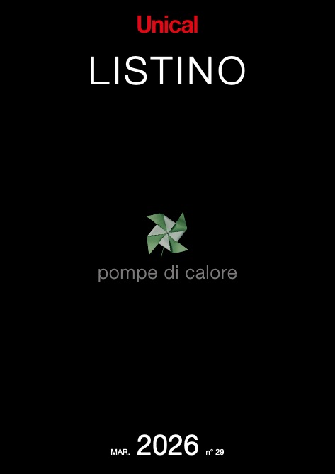 Unical - Listino prezzi POMPE CALORE