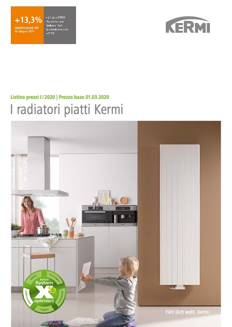 Kermi - Lista de precios I radiatori piatti Kermi -Aumento 06/2021-