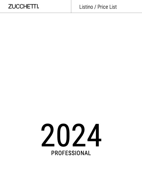 Zucchetti - Liste de prix PROFESSIONAL 2024