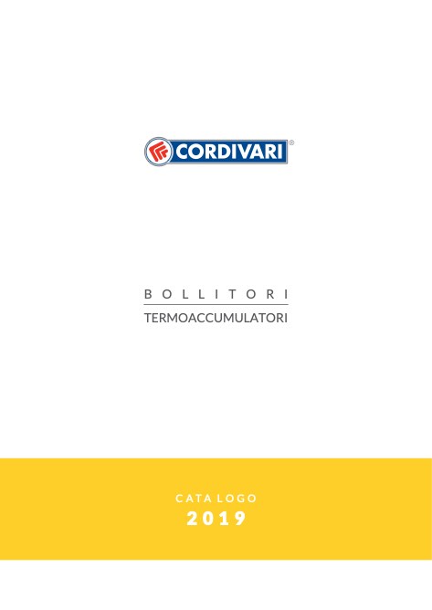 Cordivari - Catalogo Bollitori Rev.19-2021