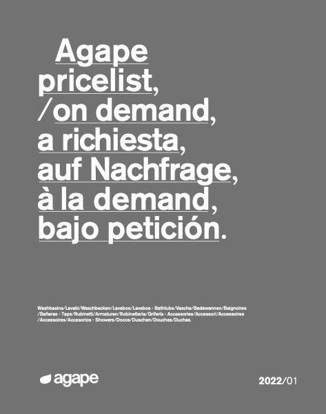 Agape - Price list On demand
