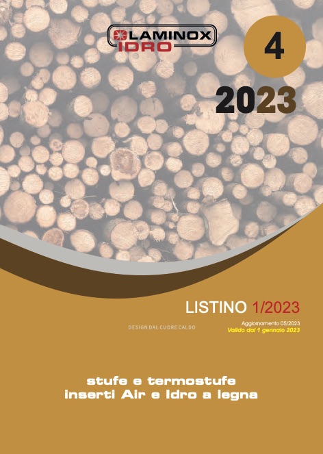 Laminox - Listino prezzi stufe e termostufe - inserti Air e Idro a legna 4/2023 (Agg.to 05/2023)