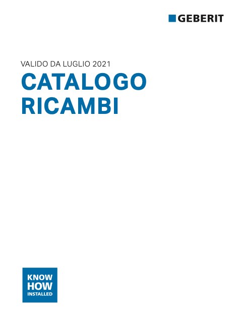 Geberit - Catalogue Ricambi