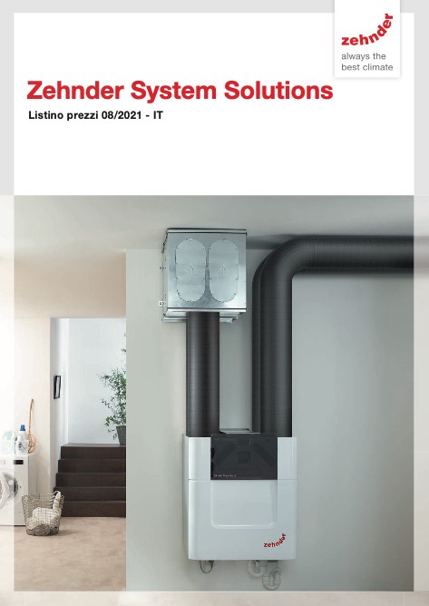 Zehnder Systems - Listino prezzi 08/2021