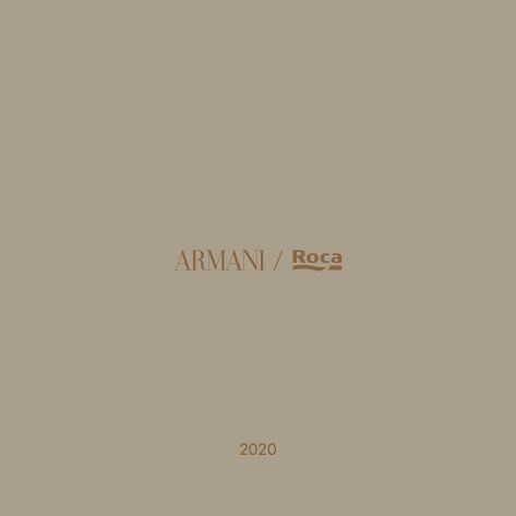 Roca - Catálogo Armani 2020