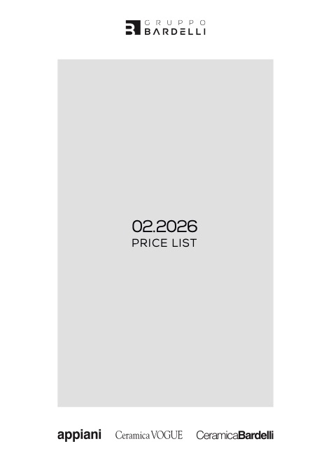 Appiani - Price list 02.2026