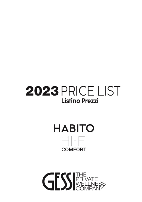 Gessi - Price list HABITO - HIFI COMFORT