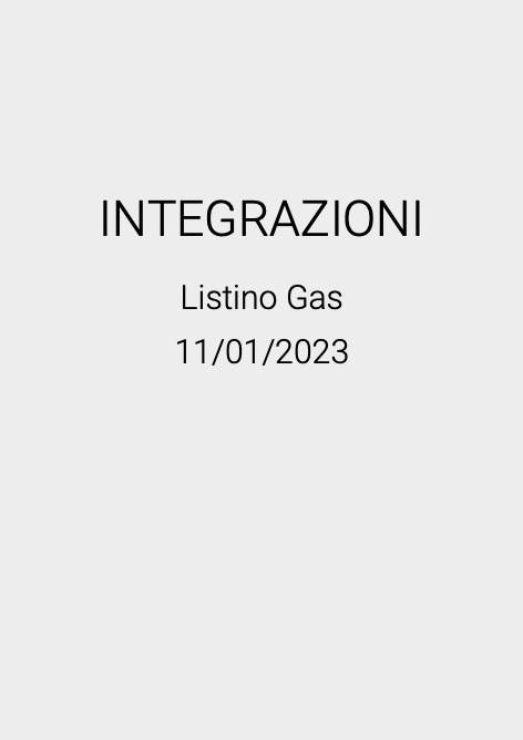 Tecnosystemi - Lista de precios Integrazioni 2023 | Gas