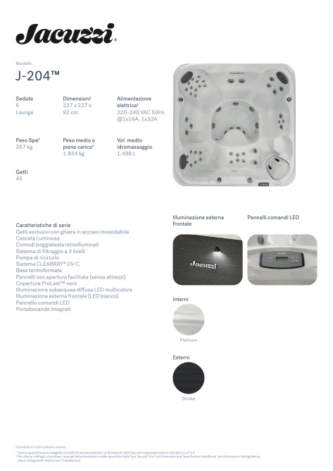 Jacuzzi - Catalogo Spa J-200