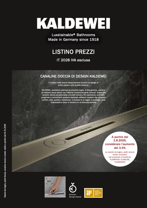 Kaldewei - Preisliste Agosto 2026