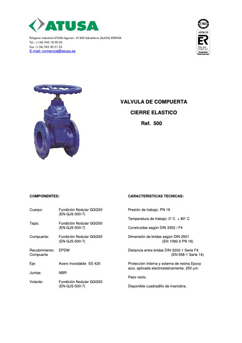 Atusa - Catalogue Valvole industriali