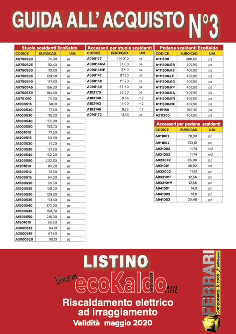 Ferrari - Price list EcoKaldo n.3