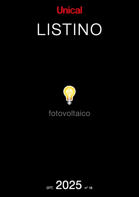 Unical - Прайс-лист FOTOVOLTAICO
