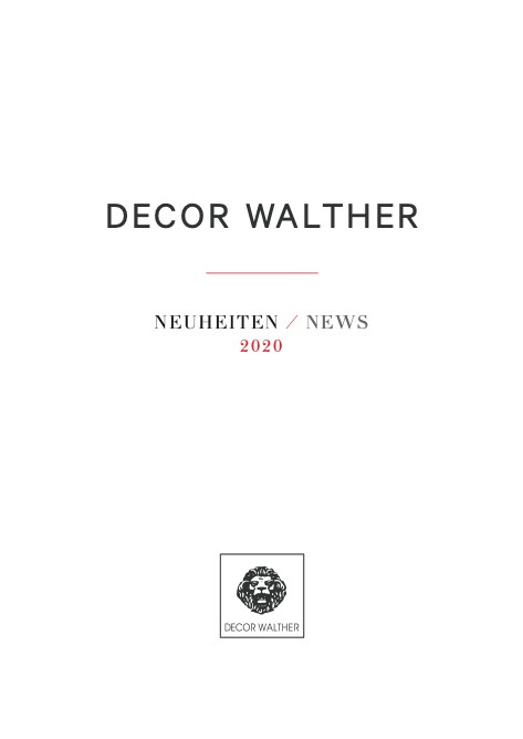 Decor Walther - Catalogue News 2020