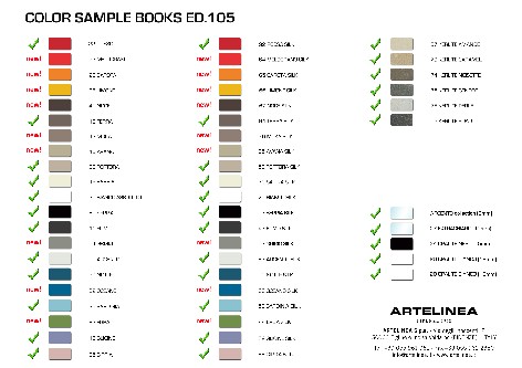 Artelinea - Catalogo Cartell Colori Ed. 105