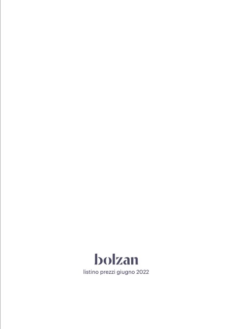 Bolzan - Price list Giugno 2022