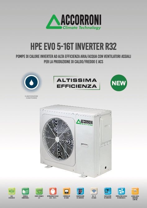 Accorroni - 价目表 HPE EVO 5-16T INVERTER R32
