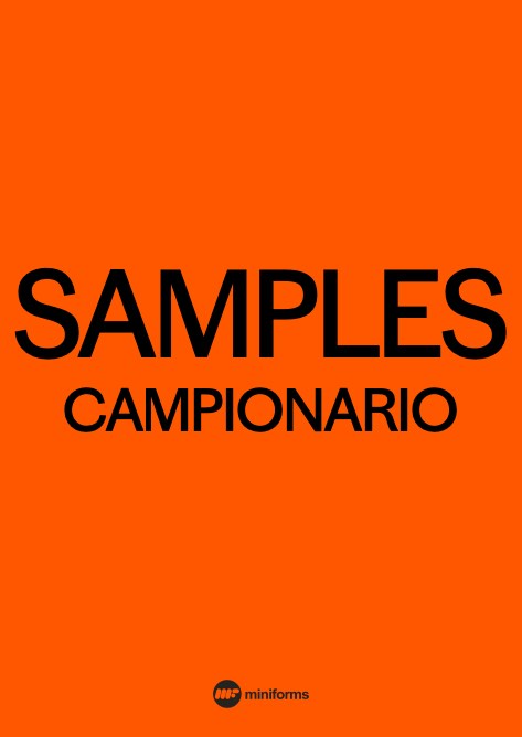 Miniforms - Catalogue Samples