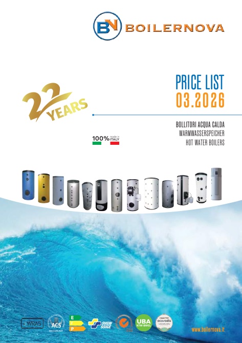 Boilernova - Listino prezzi 03-2026