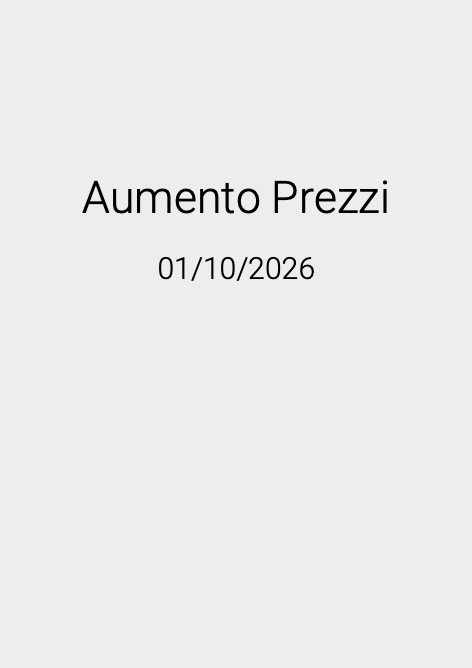 Glass - Preisliste Aumento Prezzi