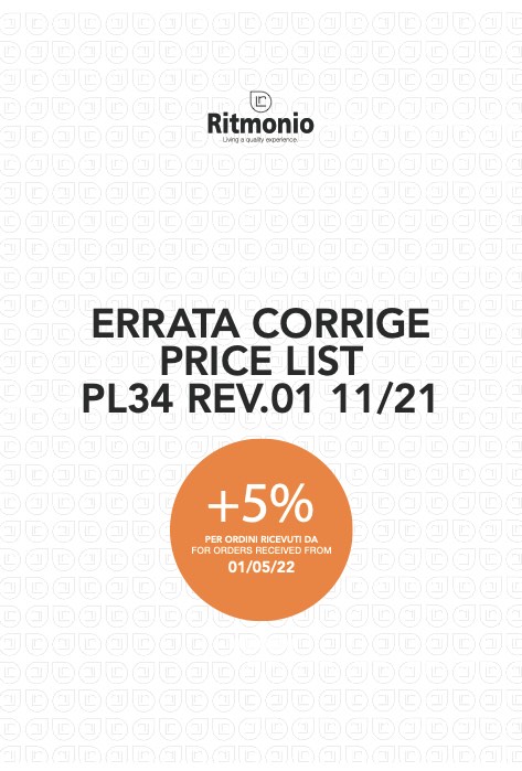 Ritmonio - Price list Errata corrige 34 Rev.01 (11/21)