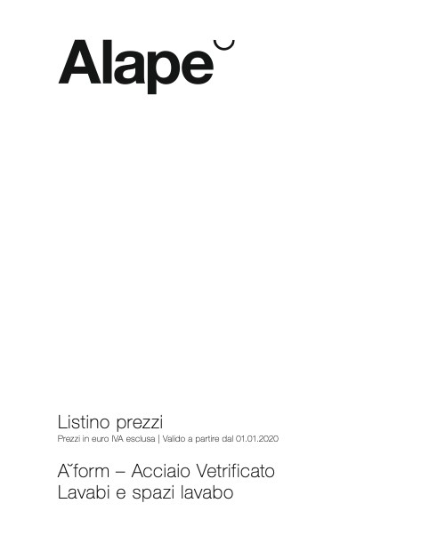 Alape - Price list 2020