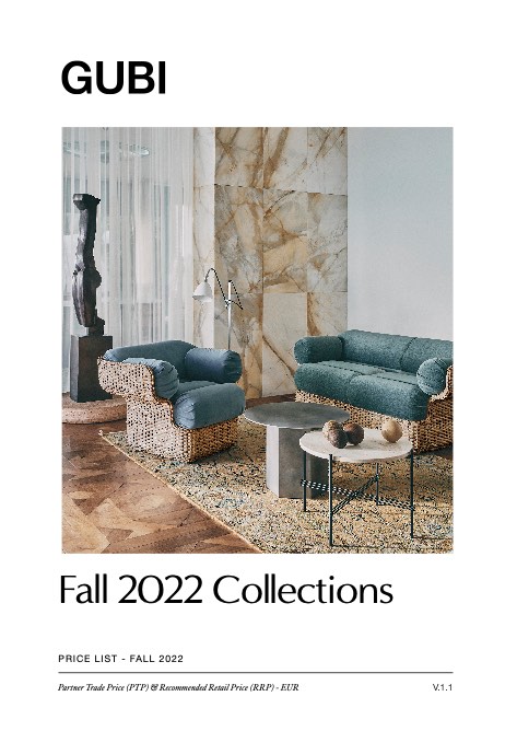 Gubi - Price list Fall 2022 Collection