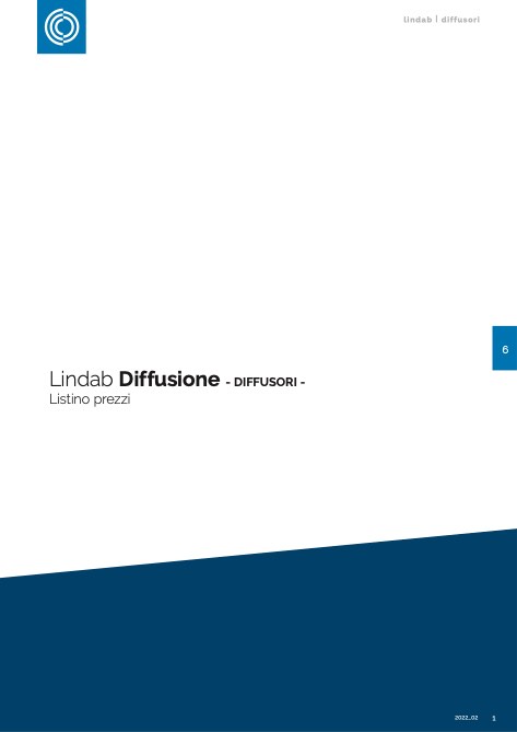 Lindab - Price list 6 - Diffusione diffusori