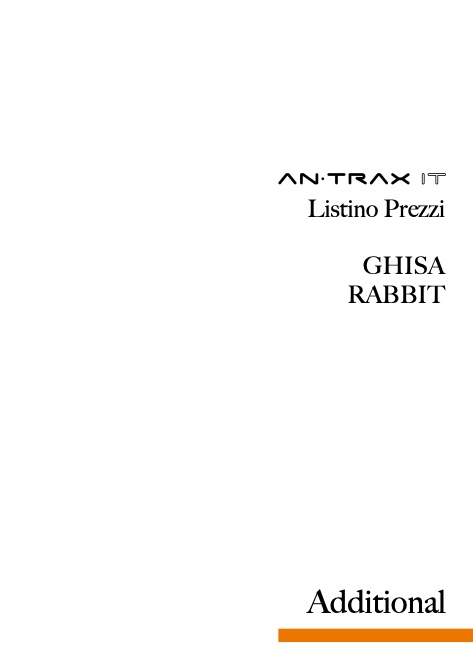 Antrax - Прайс-лист Additional | Ghisa Rabbit