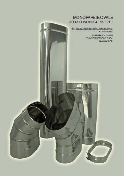 Multiclima - 目录 Monoparete ovale acciaio INOX 304 SP.6/10