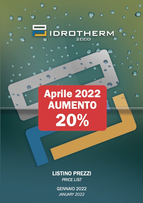 Idrotherm 2000 - Lista de precios Aumento 20%